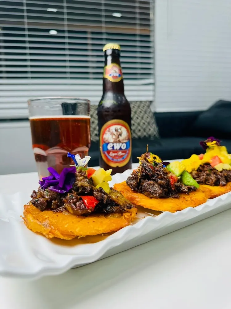 Fried Plaintaind with Oxtail